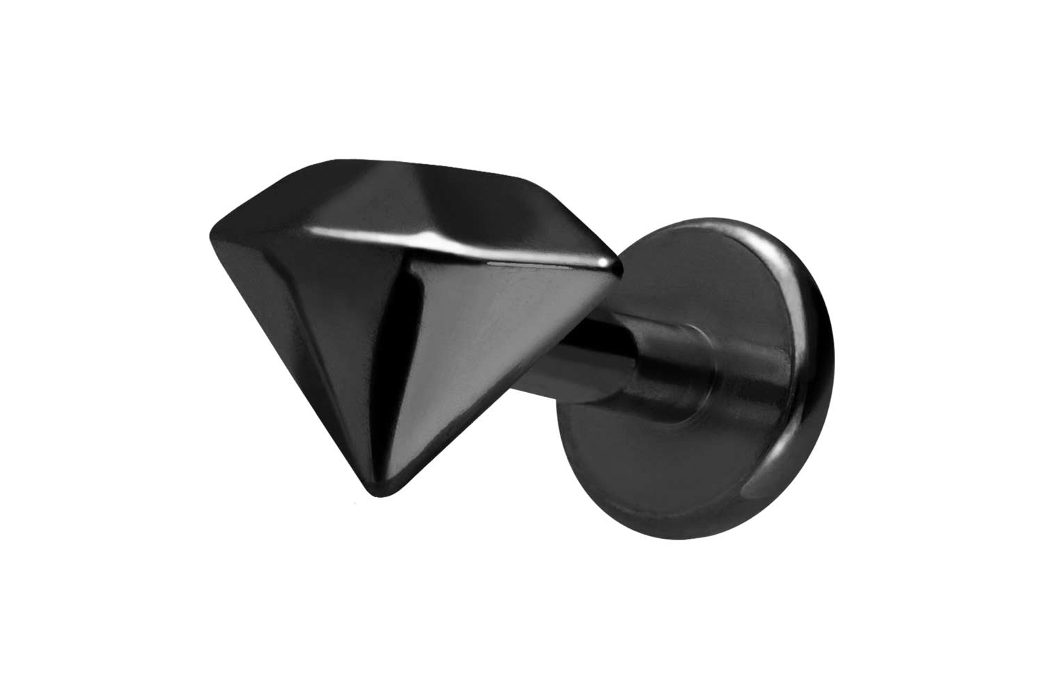 Titan Labret Piercing mit Innengewinde DIAMANT